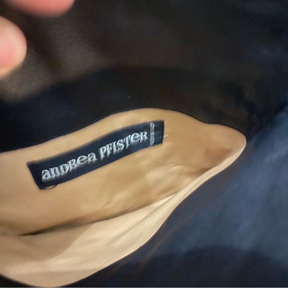 Vintage 80’s Andrea Pfister Black and Gold Cut Out Boots - Picture 8 of 11